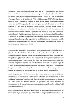 Rapport de stage à l'ONU Haiti/New York