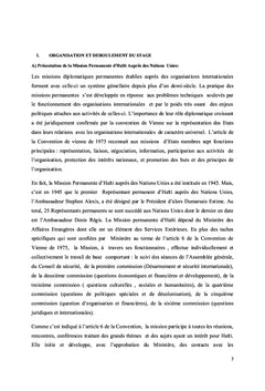 Rapport de stage à l'ONU Haiti/New York