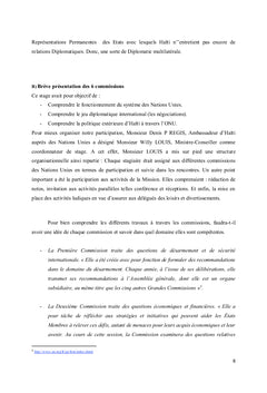 Rapport de stage à l'ONU Haiti/New York