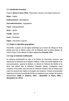 Phytochimie de Pituranthos scoparius Plante A activite antiradicalaire