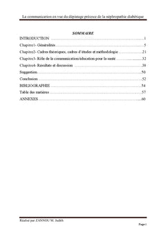 La néphropathie Diabétique