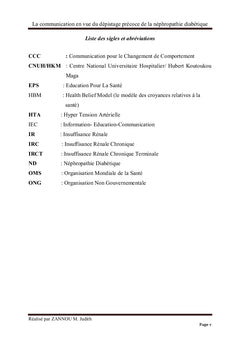 La néphropathie Diabétique
