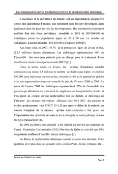 La néphropathie Diabétique