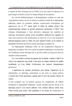 La néphropathie Diabétique