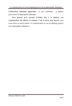La néphropathie Diabétique