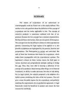 Statut du coproducteur d'une oeuvre audiovisuelle ou cinematographique