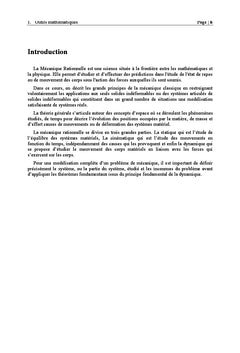 Mecanique rationnelle