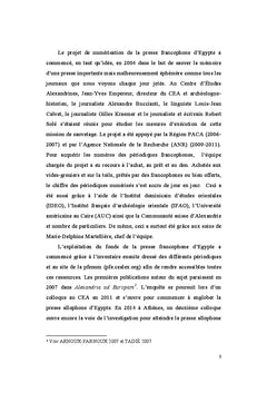 Alexandrie vue par la presse francophone d'Egypte (1919-1939)