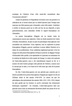 Alexandrie vue par la presse francophone d'Egypte (1919-1939)