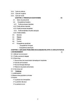 Cours d'écologie générale