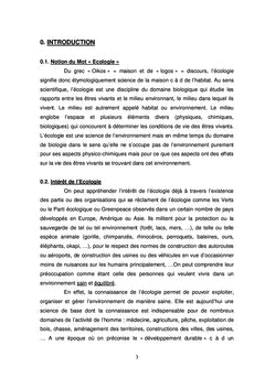 Cours d'écologie générale