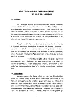 Cours d'écologie générale