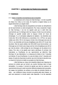 Cours d'écologie générale