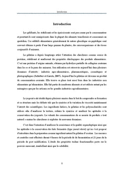 Caractéristiques techno-fonctionnelles de la gélatine bovine