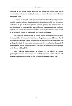 Caractéristiques techno-fonctionnelles de la gélatine bovine