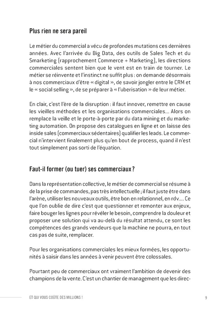 Ce que vos commerciaux ne font pas et qui vous coûte des millions