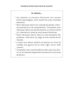 La peur de choisir