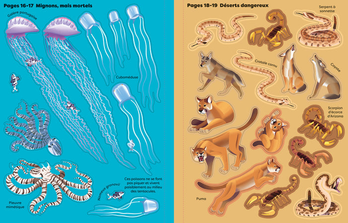 Les animaux dangereux - Mes super autocollants