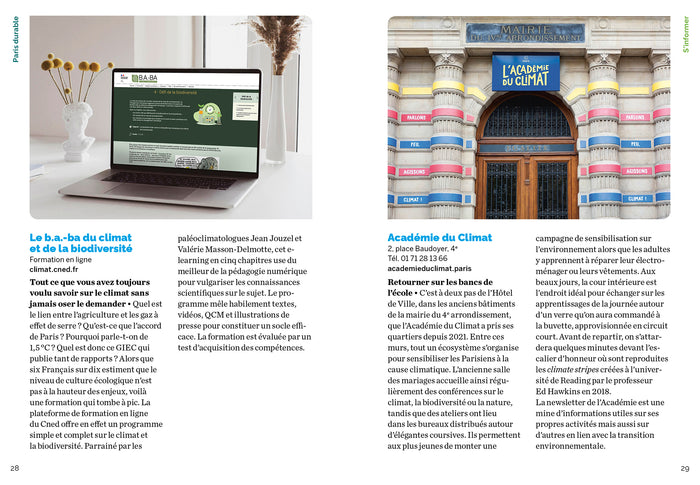 Paris durable - Se loger, se nourrir, s'équiper, se déplacer... Comment réduire son empreinte carbone