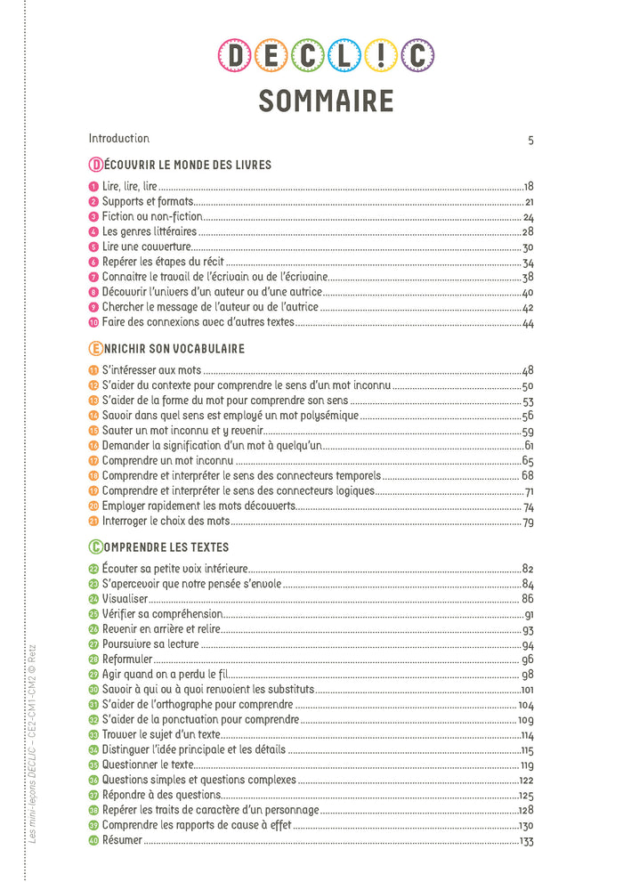 L'atelier de lecture DECLIC - Les mini-leçons CE2 - CM1 - CM2