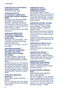 Les mots clés du médicament et de l’industrie pharmaceutique