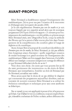 Premiers pas vers les maths