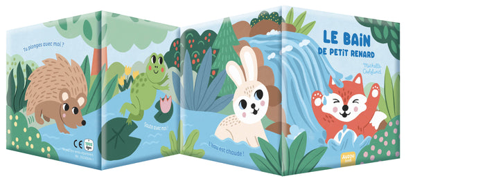 Le bain de petit renard - Un coffret avec un livre de bain et 2 jouets déclipsables !