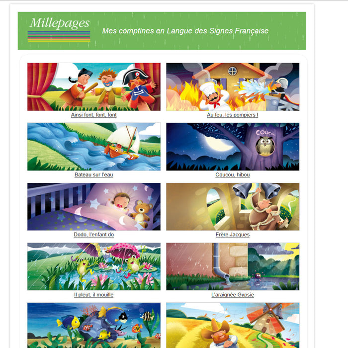 Mes comptines en langue des signes française
