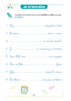 Mes fiches d’entraînement effaçables - Conjugaison