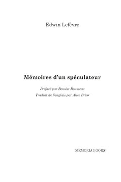 Mémoires d'un spéculateur