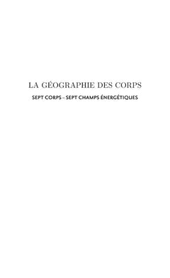 La Géographie des Corps