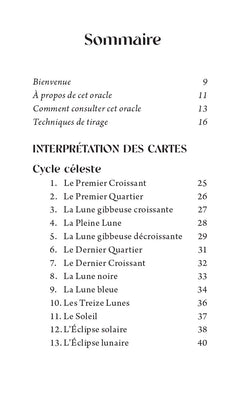 L'oracle des cycles sacrés