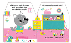 Bébé Loup cache-cache dans la maison
