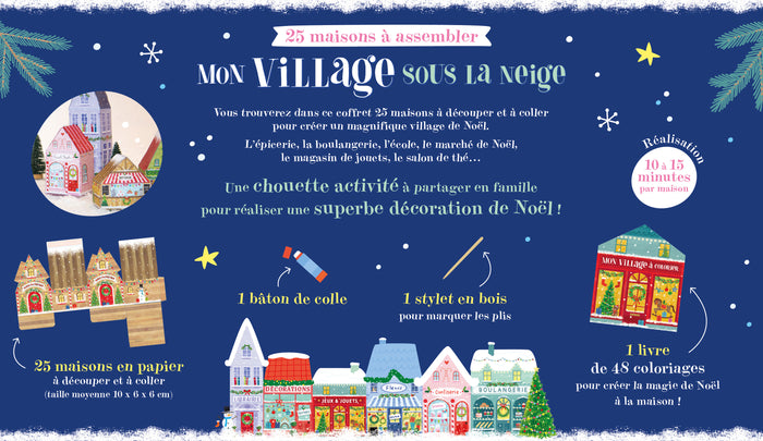 Mon village de Noël - 25 maisons en papier à fabriquer