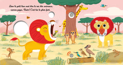 Petit lion dans la savane
