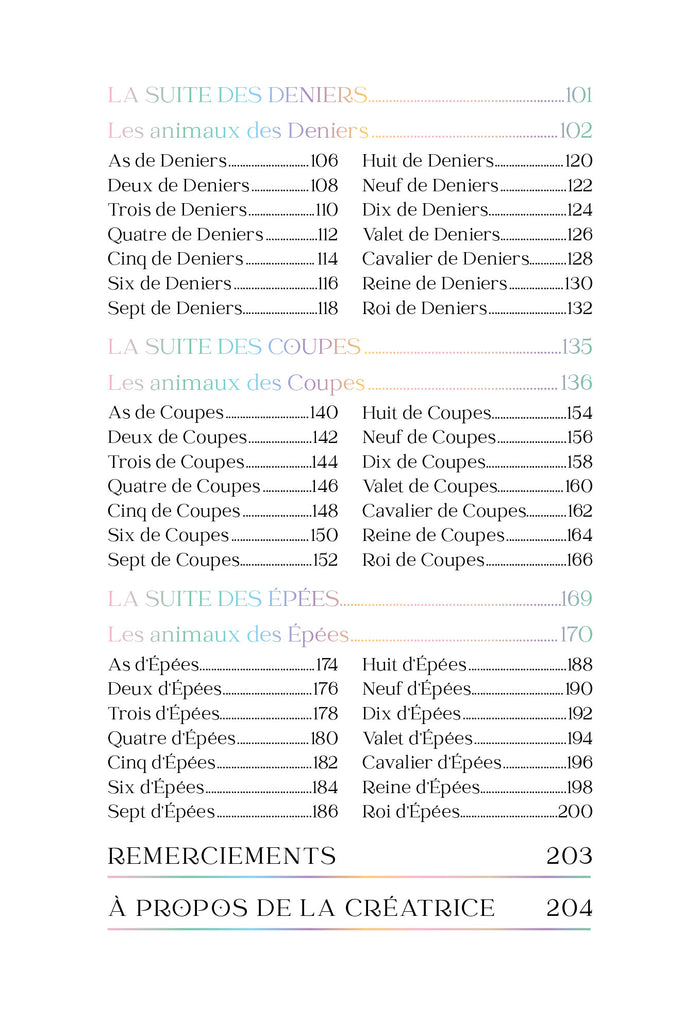 Le Tarot Oriens des animaux