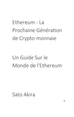 Ethereum - La Prochaine Génération de Cryptomonnaie