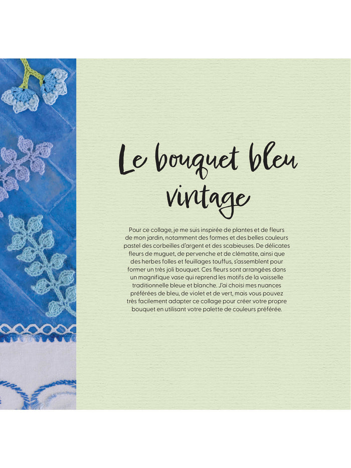 Collages floraux au crochet