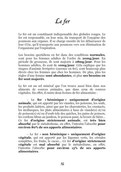 Recettes et menus pour l'anémie