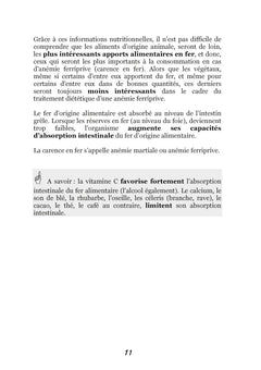Recettes et menus pour l'anémie