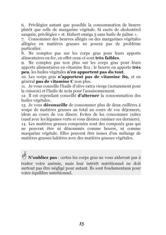 Recettes et menus pour l'anémie