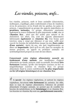 Recettes et menus pour l'anémie