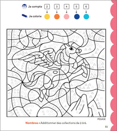 Créatures fantastiques Lettres et nombres GS - Coloriages malins
