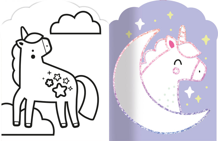 Coloriages fluo - Petites licornes