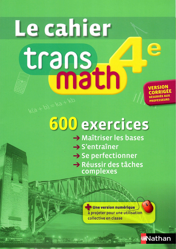Le cahier trans math 4e