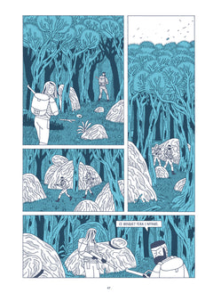 Le long des ruines