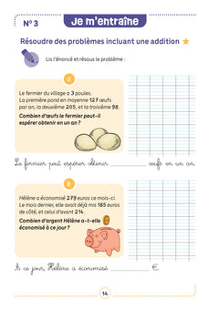 Mes fiches d'entraînement effaçables - Additions posées