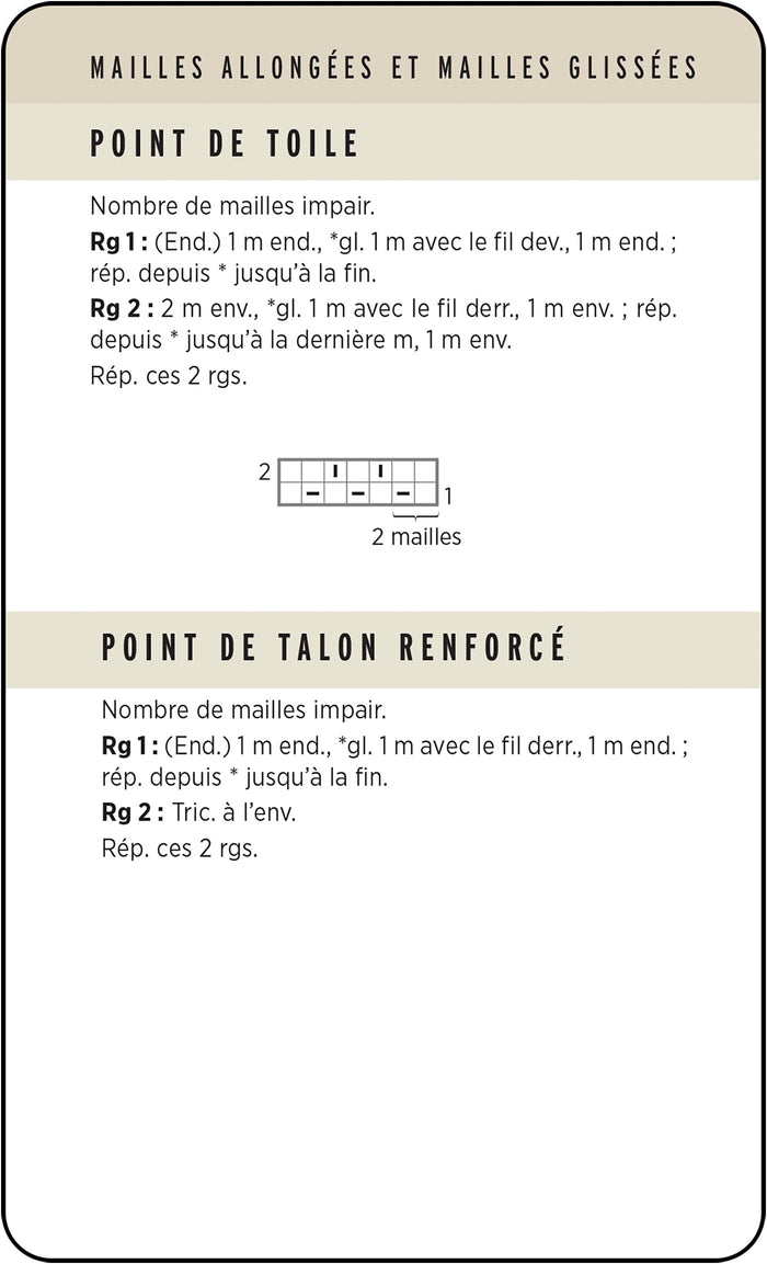 Points de tricots - 52 cartes pour apprendre les textures au tricot