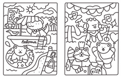 Sunny & ses amis - Coloriage - Soleil, surf & glace coco !