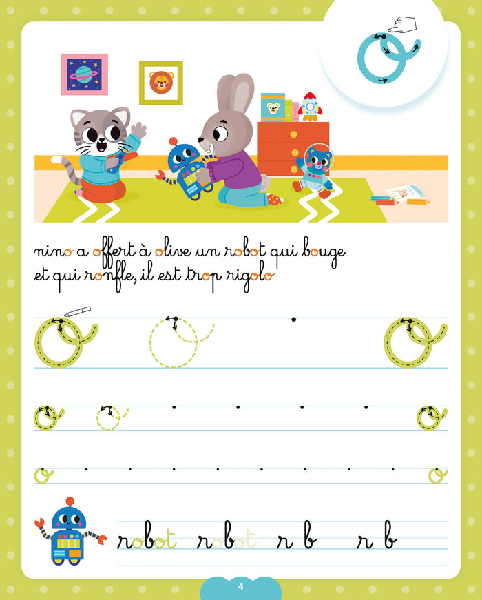 Les cahiers effaçables d'Olive - Mes premières lettres minuscules